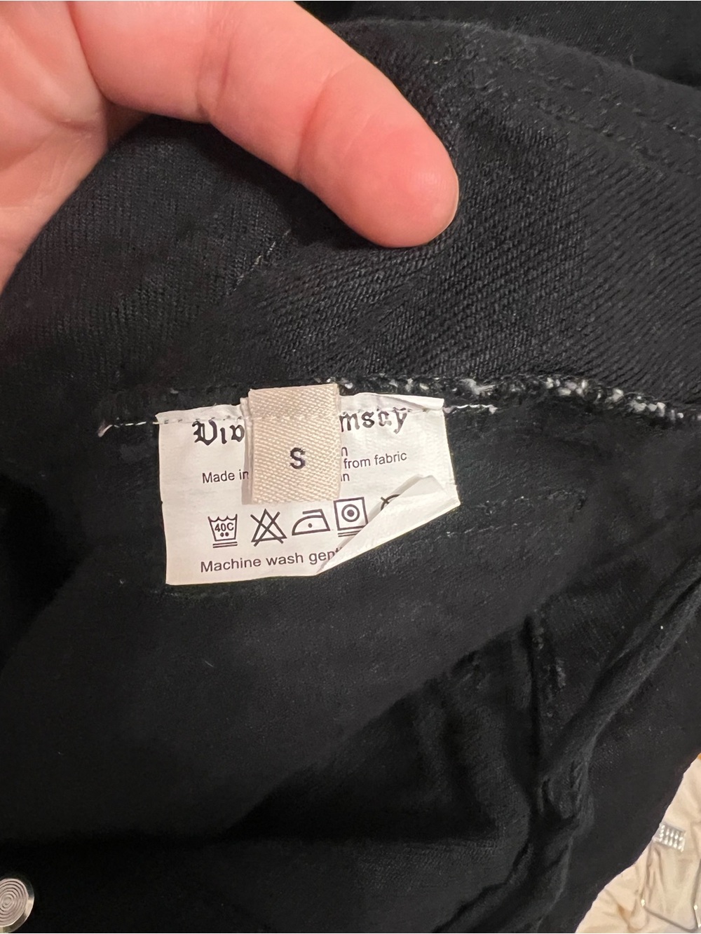 RARE Vivian Ramsay Black A-Line Button-Front Skirt - Picture 8 of 9